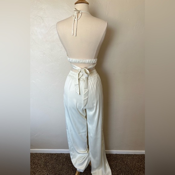 NEW Silky Coord Set- Tie Up Top, Blazer, and Pants - Picture 12 of 16